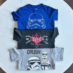 GAP Star Wars T-Shirt Bundle  3 Tee Lot & Lego Storm Trooper Boys Small 5/6